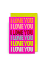 Postco Wenskaart - I love you - Dubbele kaart + Envelop