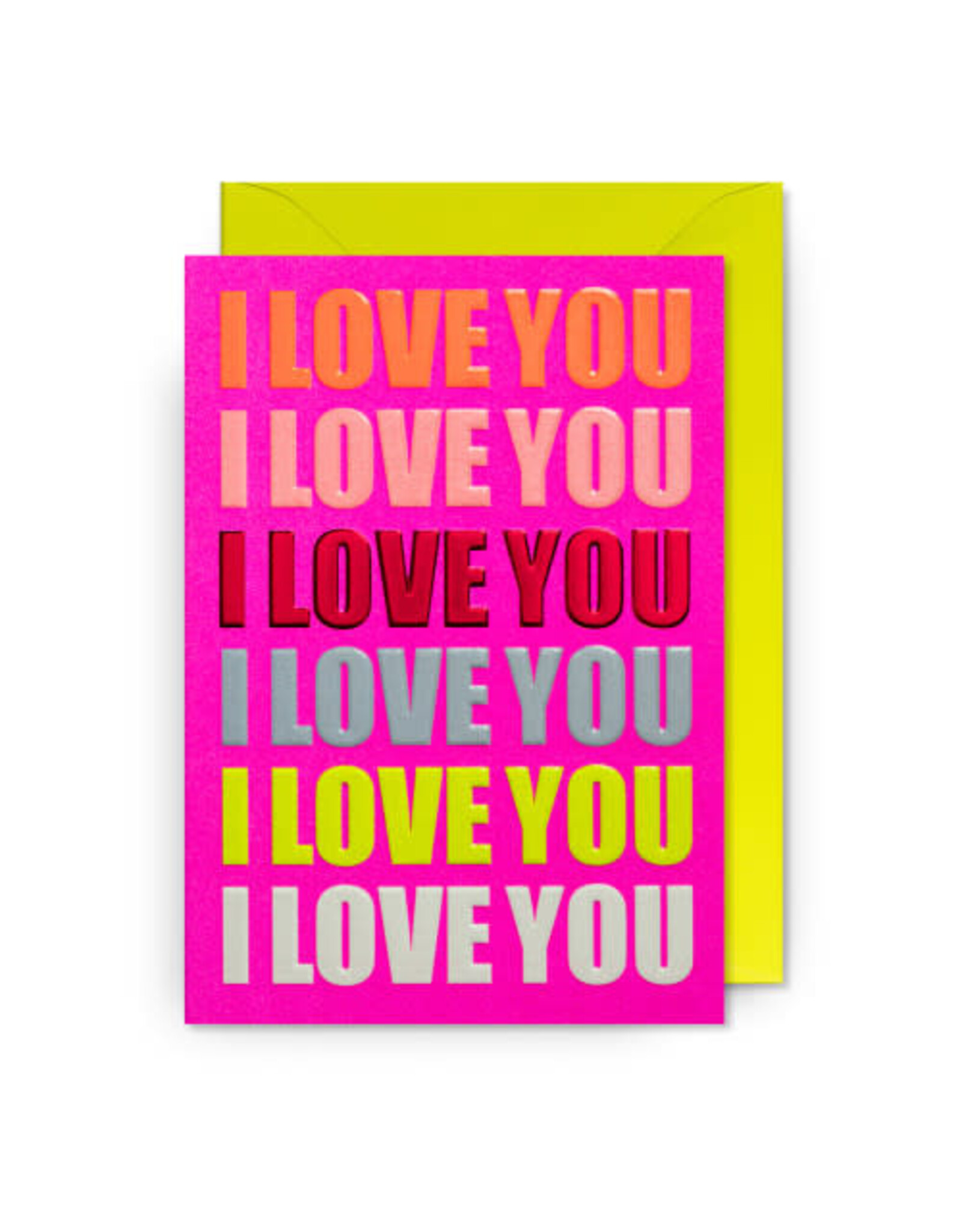 Postco Wenskaart - I love you - Dubbele kaart + Envelop