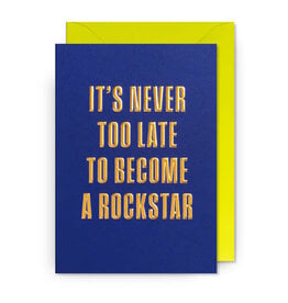 Postco Wenskaart - Become a Rockstar - Dubbele kaart + Envelop