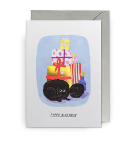 John Bond Wenskaart - Cat&Dog Gifts, Happy Birthday - Dubbele kaart + Envelop