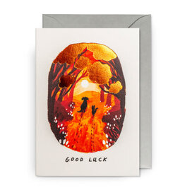 John Bond Wenskaart - Cat&Dog, Good luck - Dubbele kaart + Envelop