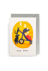 John Bond Wenskaart - Cat&Dog, New Baby - Dubbele kaart + Envelop