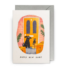 John Bond Wenskaart - Cat&Dog, Happy New Home - Dubbele kaart + Envelop