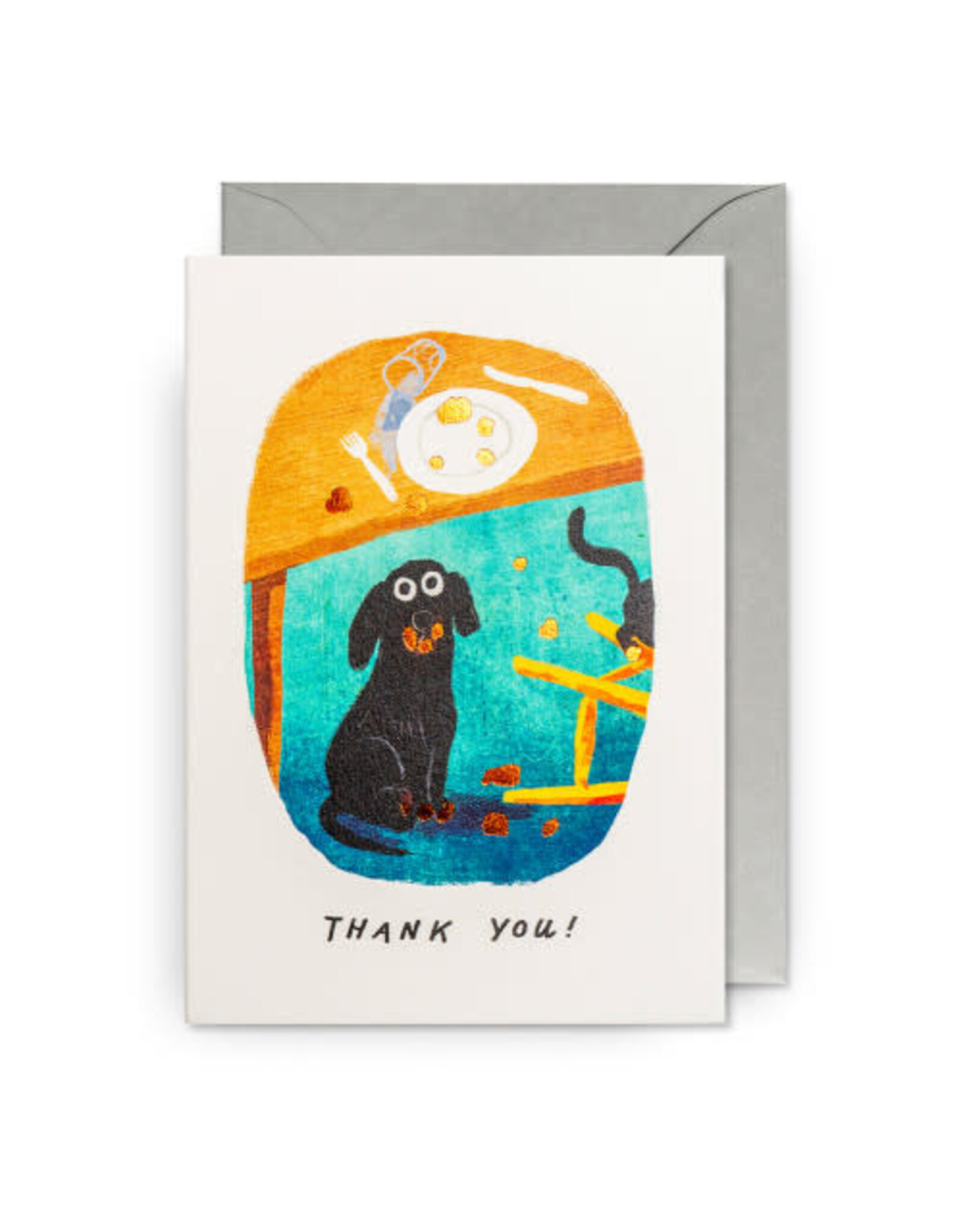 John Bond Wenskaart - Dog, Thank you - Dubbele kaart + Envelop