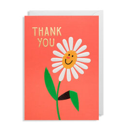 Ilse Weisfelt Wenskaart - Madeliefje, Thank you - Dubbele kaart + Envelop