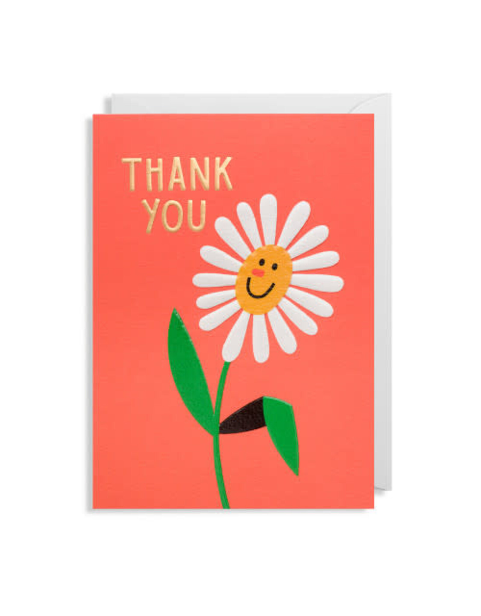 Ilse Weisfelt Wenskaart - Madeliefje, Thank you - Dubbele kaart + Envelop