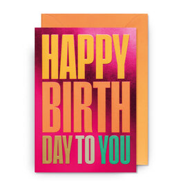 Miso Wenskaart - Happy Birthday to you - Dubbele kaart + Envelop