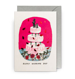 John Bond Wenskaart - Cat&Dog, Happy Wedding Day - Dubbele kaart + Envelop