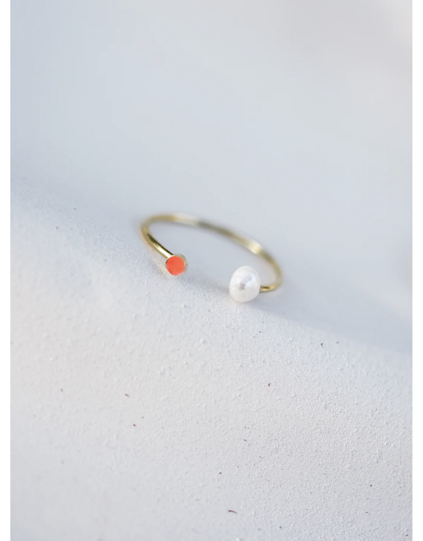 Judith Benita Ring Elements Duo - M52 - Tangerine - Messing Verguld (24K)