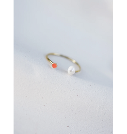 Judith Benita Ring Elements Duo - M52 - Tangerine - Messing Verguld (24K)