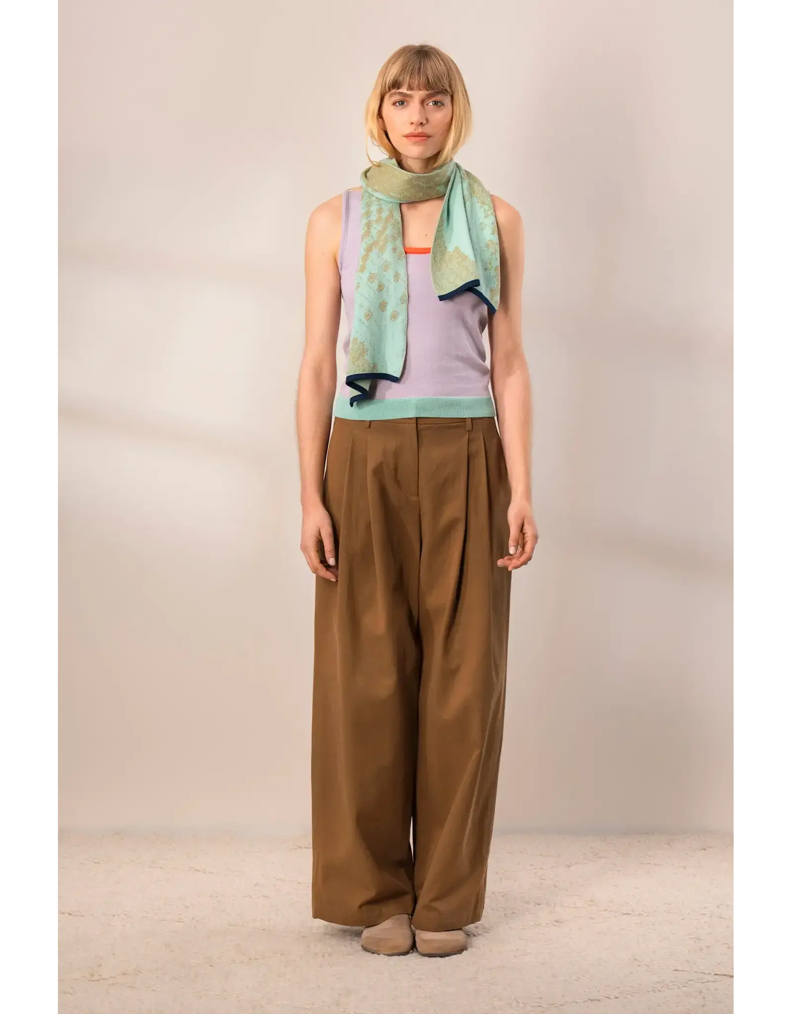 Wolvis Wolvis SS26 -  Selena, Midi - Mint - 150x25 cm