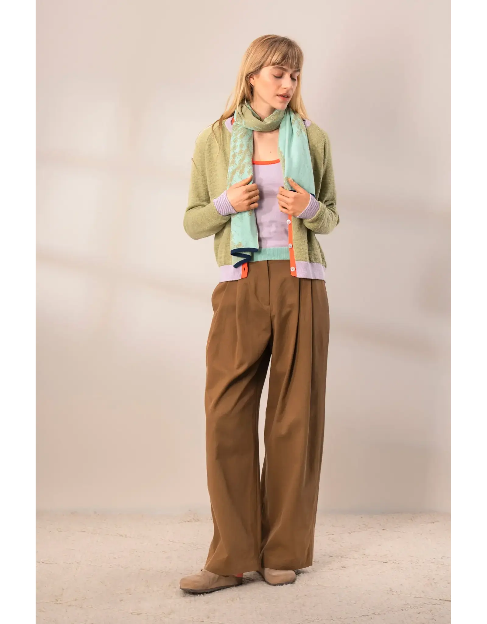 Wolvis Wolvis SS26 -  Selena, Midi - Mint - 150x25 cm