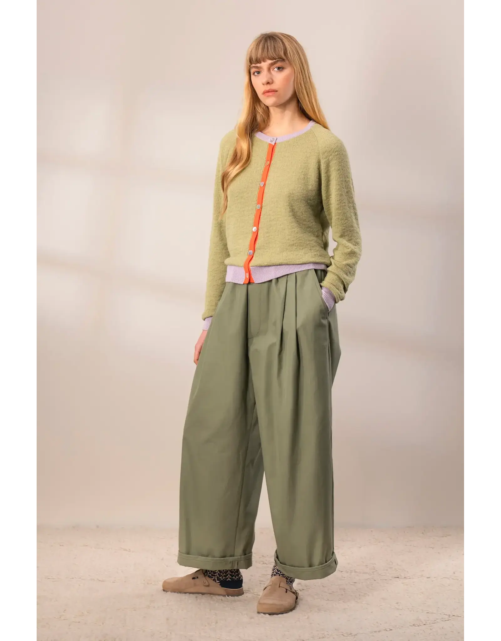 Wolvis Wolvis SS26 - Atlas, Cardigan - Pistache