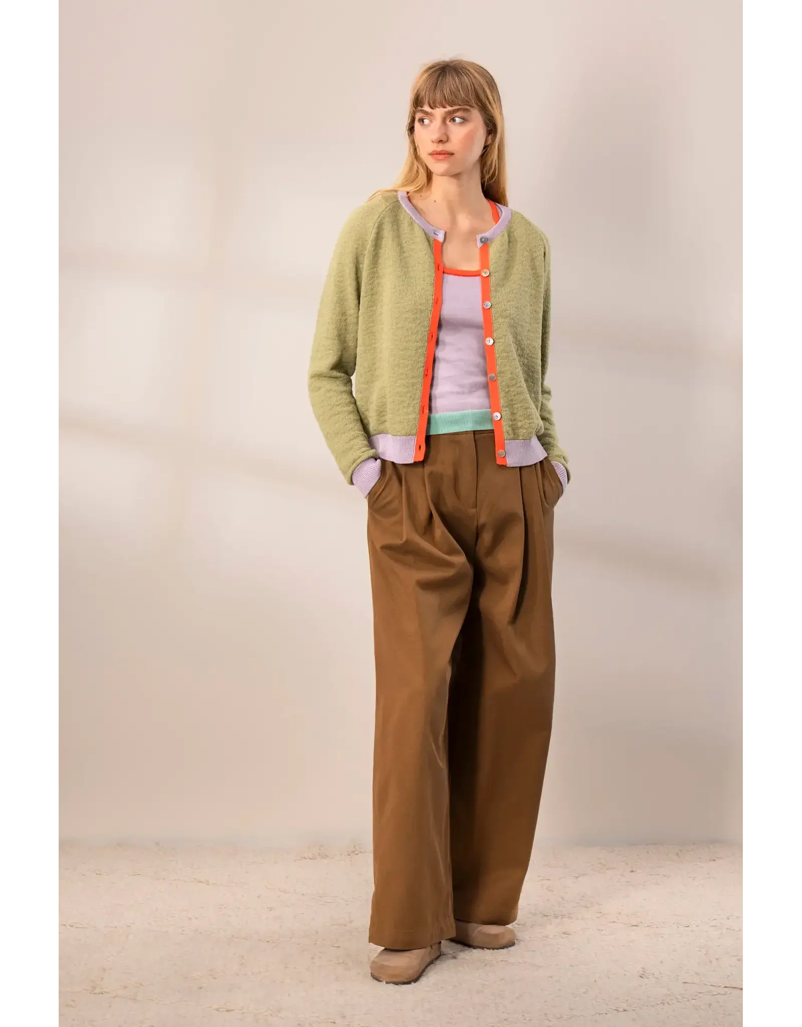 Wolvis Wolvis SS26 - Atlas, Cardigan - Pistache