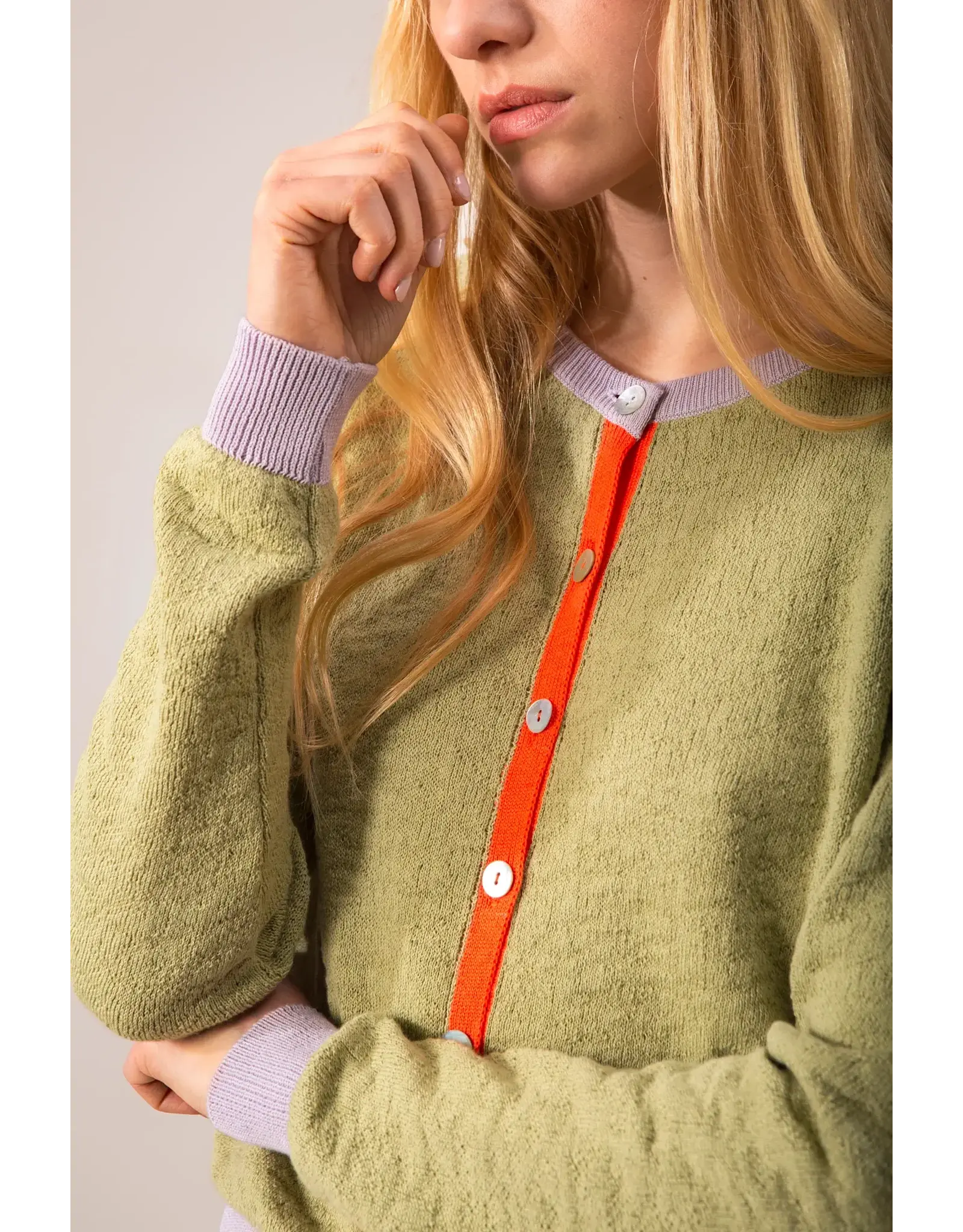 Wolvis Wolvis SS26 - Atlas, Cardigan - Pistache