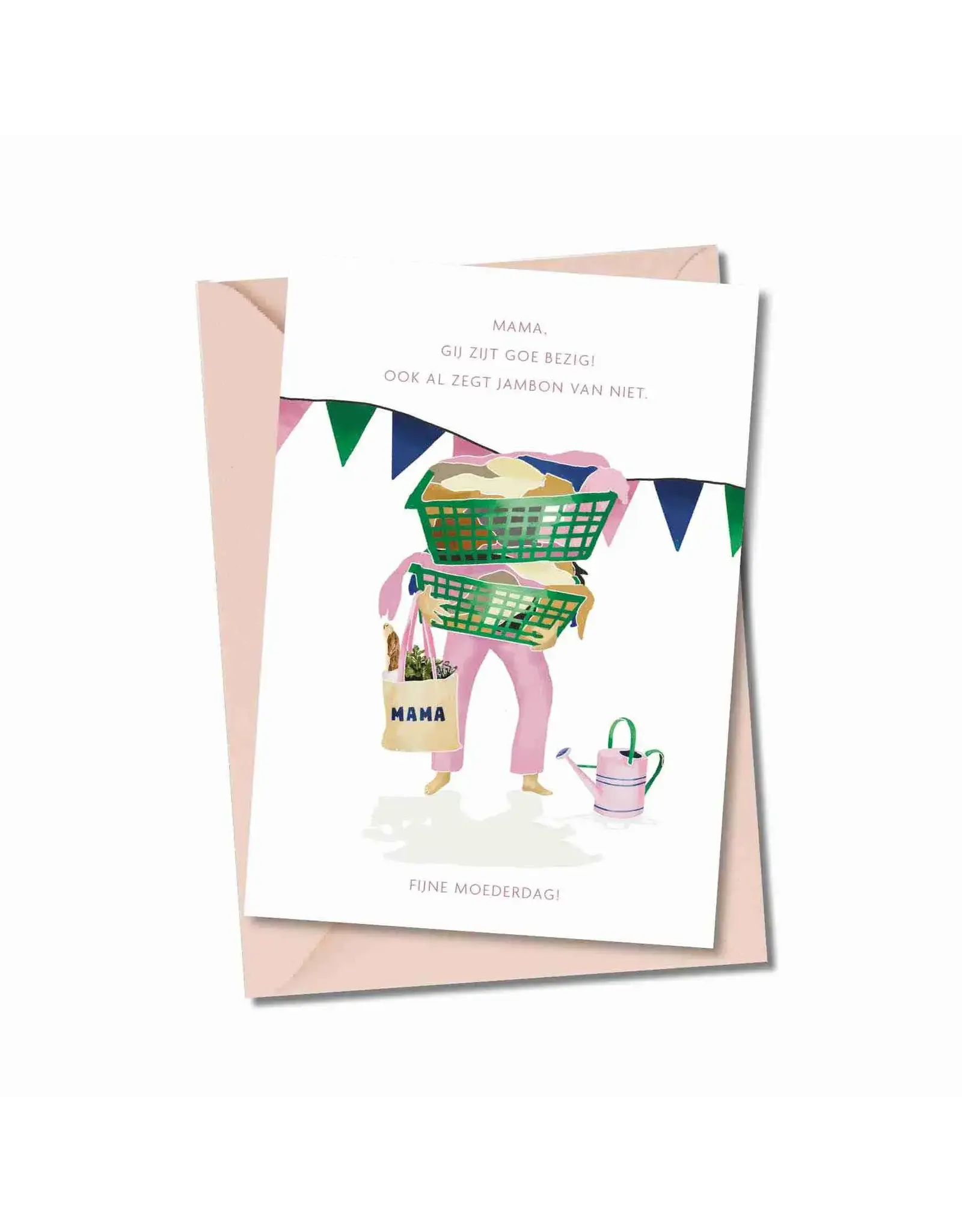 Atelier Moomade Wenskaart - Mama ge zijt goe bezig - Postkaart + Envelop