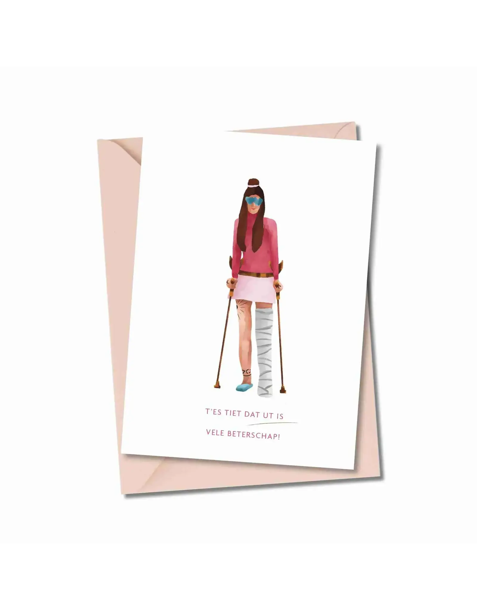 Atelier Moomade Wenskaart - 'T es tiet dat ut is - Postkaart + Envelop