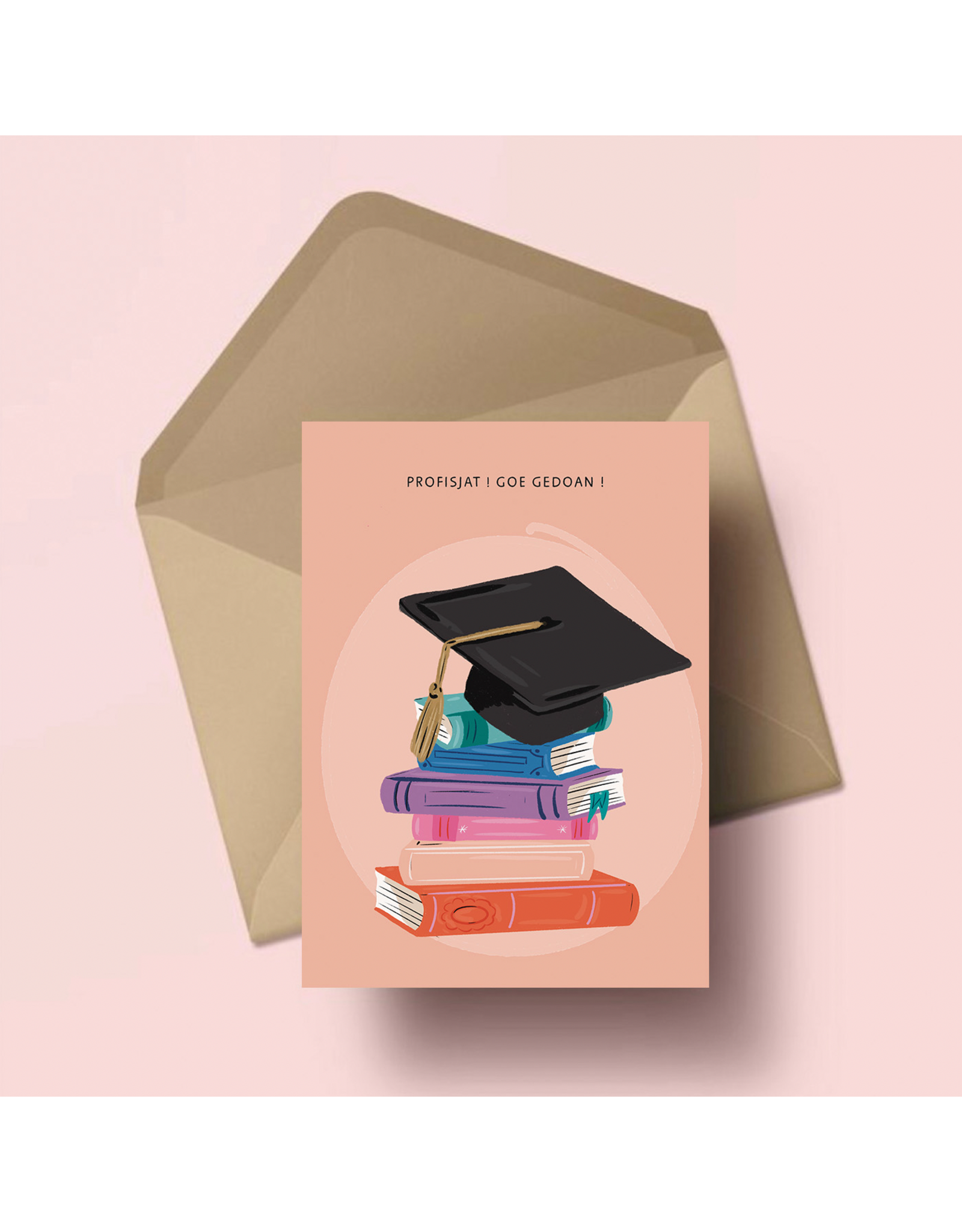 Atelier Moomade Wenskaart - Profisjat! Goe gedoan - Postkaart + Envelop
