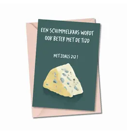 Atelier Moomade Wenskaart - Schimmelkaas - Postkaart + Envelop
