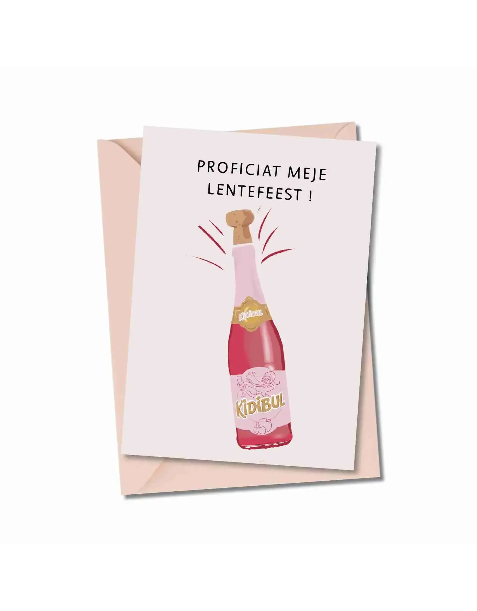 Atelier Moomade Wenskaart - Proficiat meje lentefeest - Postkaart + Envelop