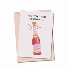 Atelier Moomade Wenskaart - Proficiat meje communie - Postkaart + Envelop
