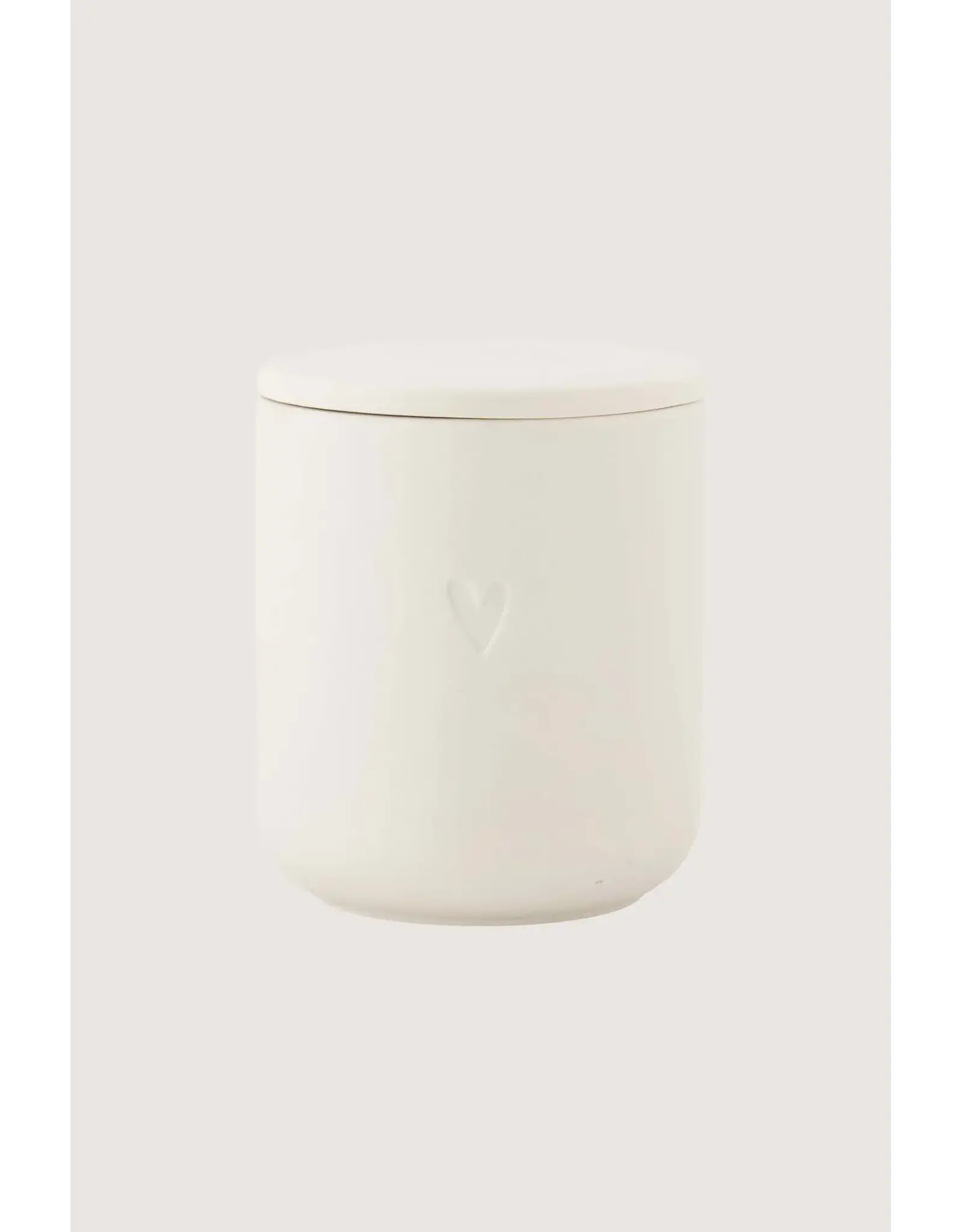 Zusss Geurkaars, Keramiek Hartje - Off White