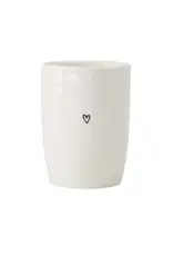 Zusss Koffiemok - Zwart Hartje - Ø7x9,5cm