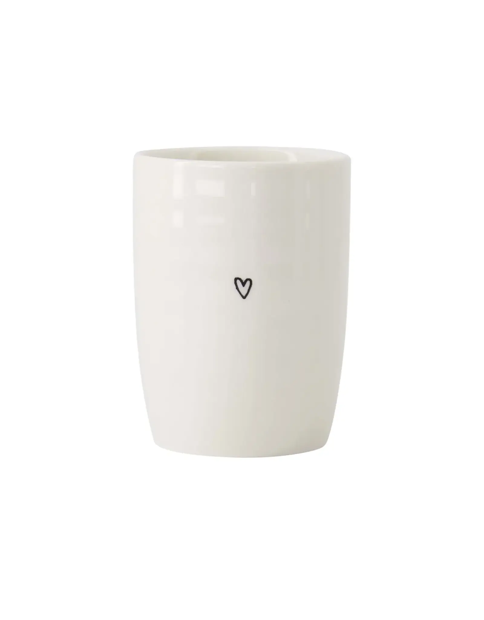 Zusss Koffiemok - Zwart Hartje - Ø7x9,5cm