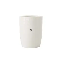 Zusss Koffiemok - Zwart Hartje - Ø7x9,5cm