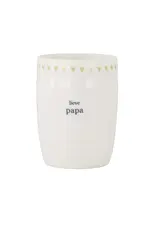 Zusss Koffiemok - Lieve Papa, Groen hartje - Ø7x9,5cm