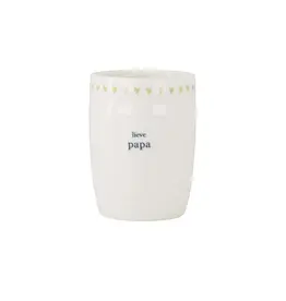 Zusss Koffiemok - Lieve Papa, Groen hartje - Ø7x9,5cm