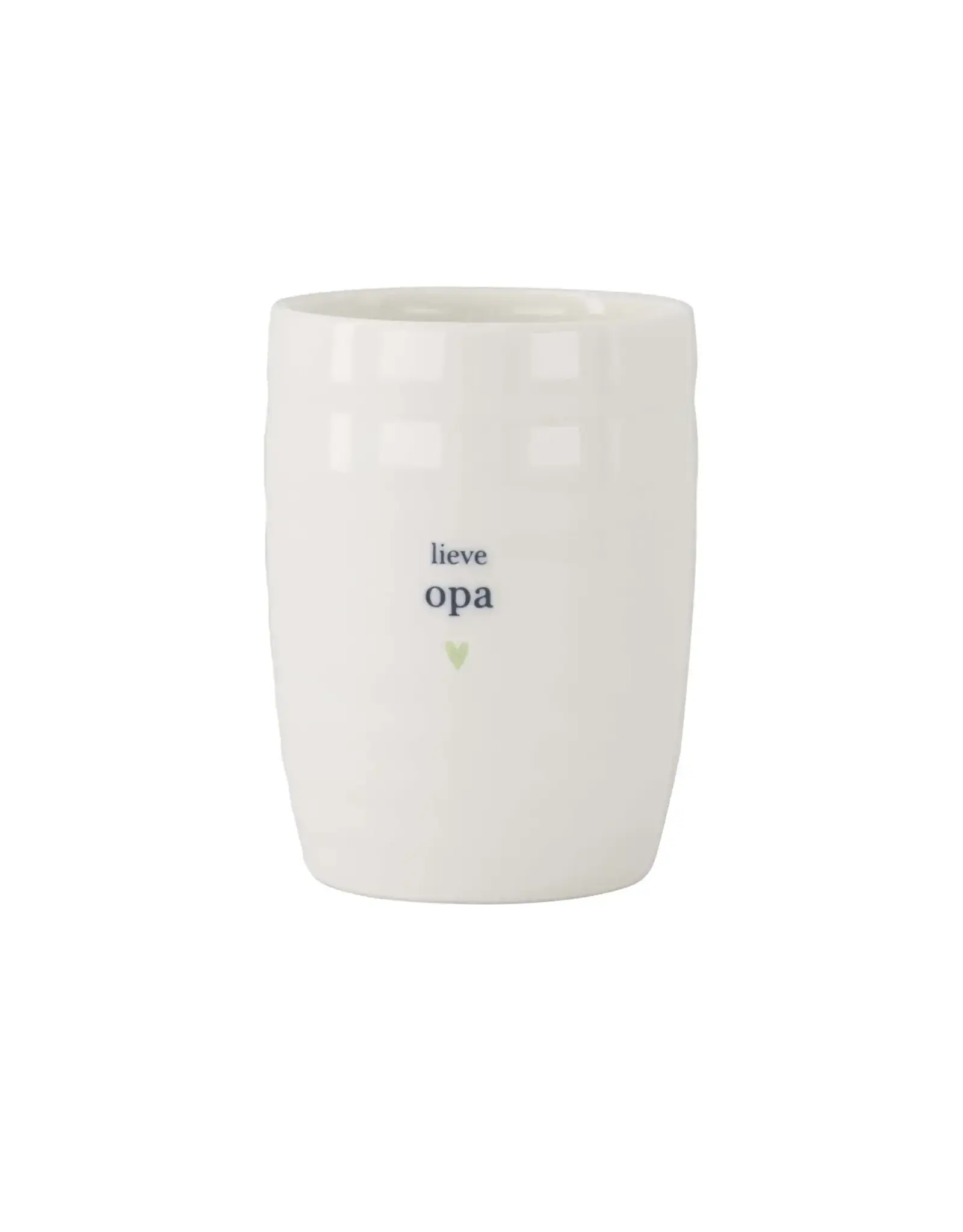 Zusss Koffiemok - Lieve Opa, Groen hartje - Ø7x9,5cm