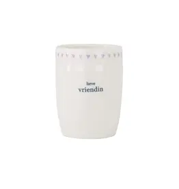 Zusss Koffiemok - Lieve vriendin, Lila Hartjes - Ø7x9,5cm