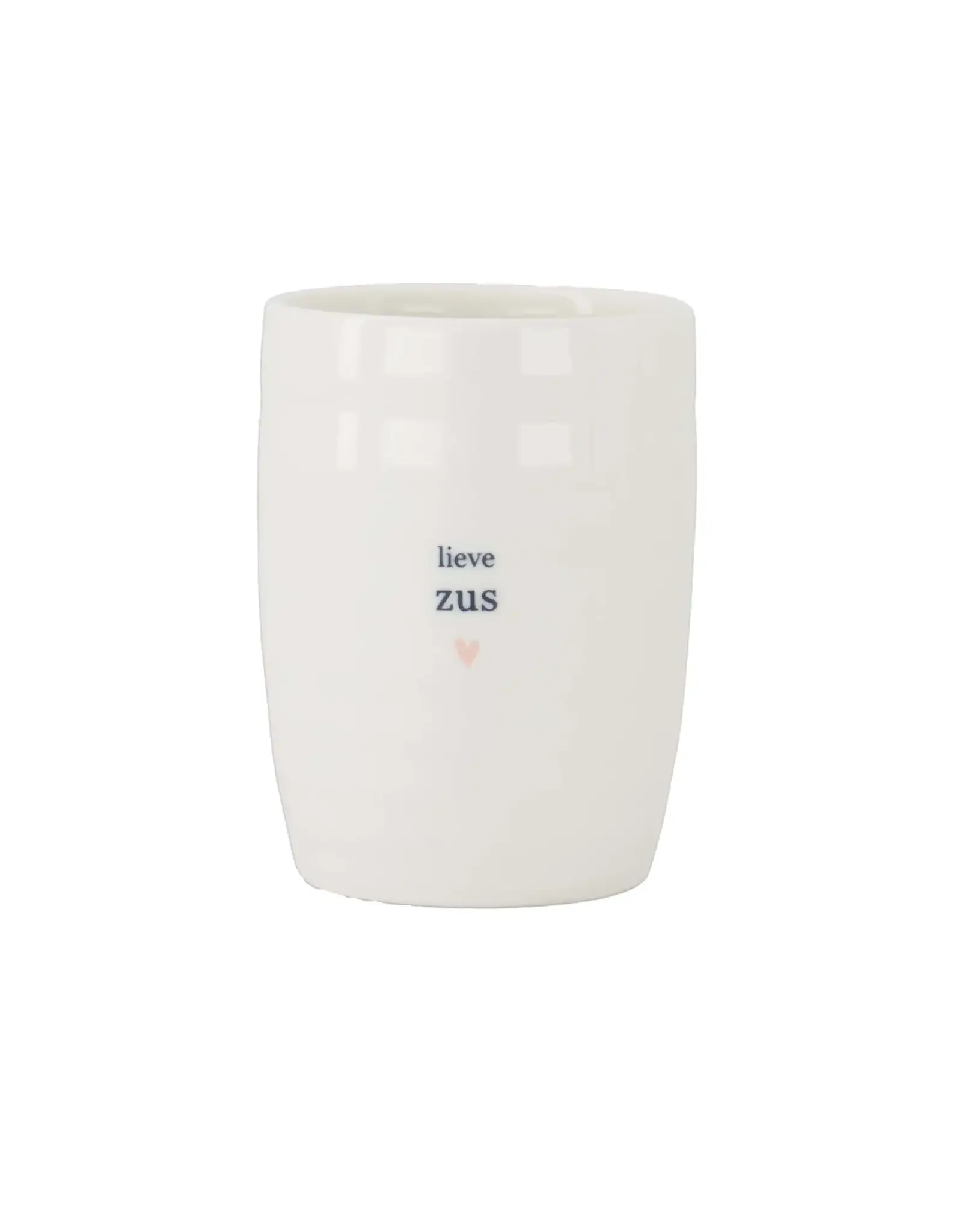 Zusss Koffiemok - Lieve Zus, Roos Hartje - Ø7x9,5cm