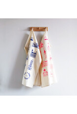 mmmMar Theedoek Gebouwen Gent 2.0 - Blauw - 48 x 70 cm - 100% Katoen