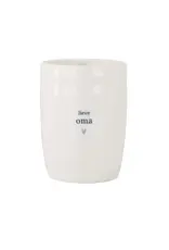 Zusss Koffiemok - Lieve Oma, Roos Hartje - Ø 7 x 9,5cm