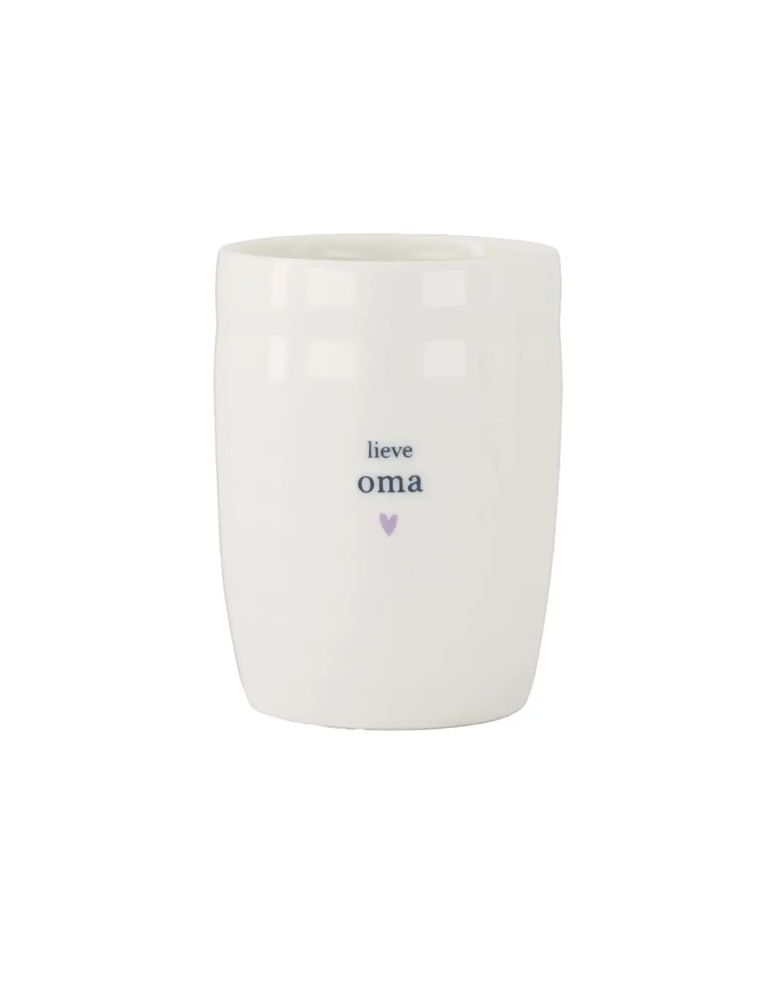 Zusss Koffiemok - Lieve Oma, Roos Hartje - Ø 7 x 9,5cm