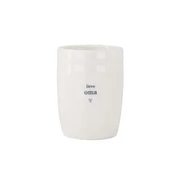 Zusss Koffiemok - Lieve Oma, Roos Hartje - Ø 7 x 9,5cm