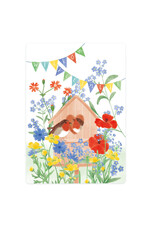 LemonBird Wenskaart - Vogelhuisje welkom kleintje - Postkaart + Envelop