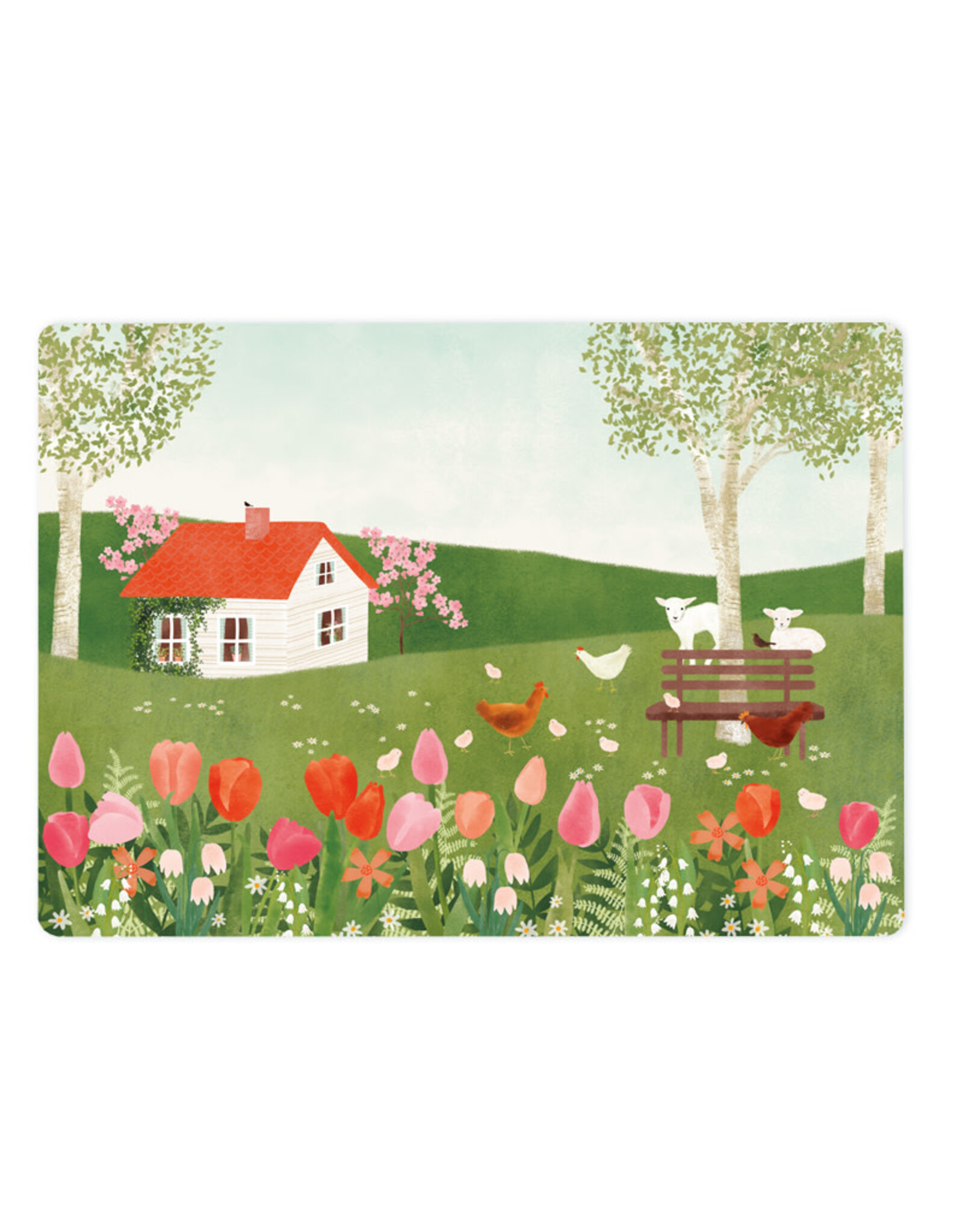 LemonBird Wenskaart - Lentetuin - Postkaart + Envelop