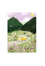 LemonBird Wenskaart - Retro busje - Postkaart + Envelop