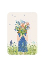 LemonBird Wenskaart - Bloemenmeisje - Postkaart + Envelop