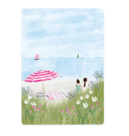 LemonBird Wenskaart - At the beach - Postkaart + Envelop