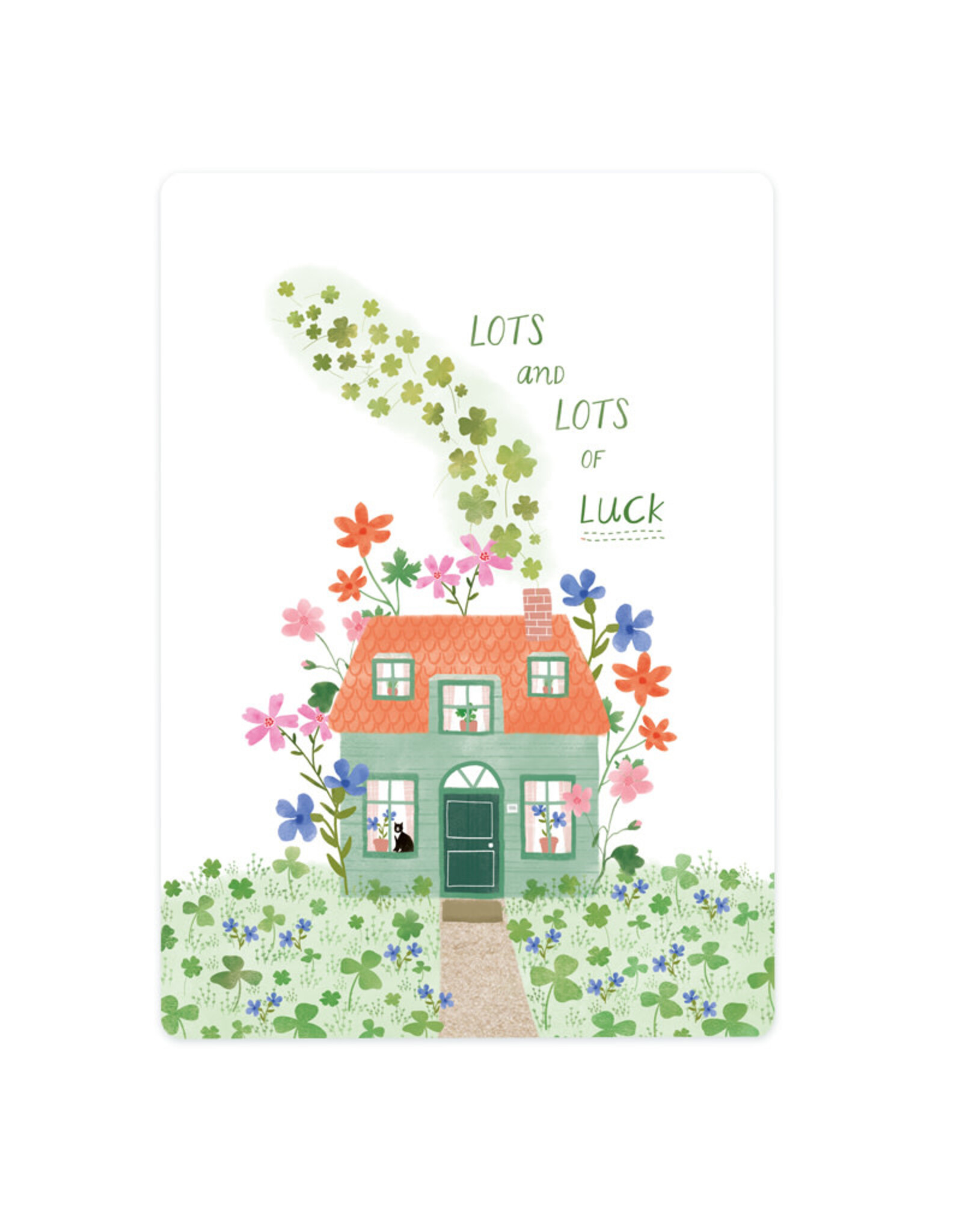 LemonBird Wenskaart - Lots of luck - Postkaart + Envelop