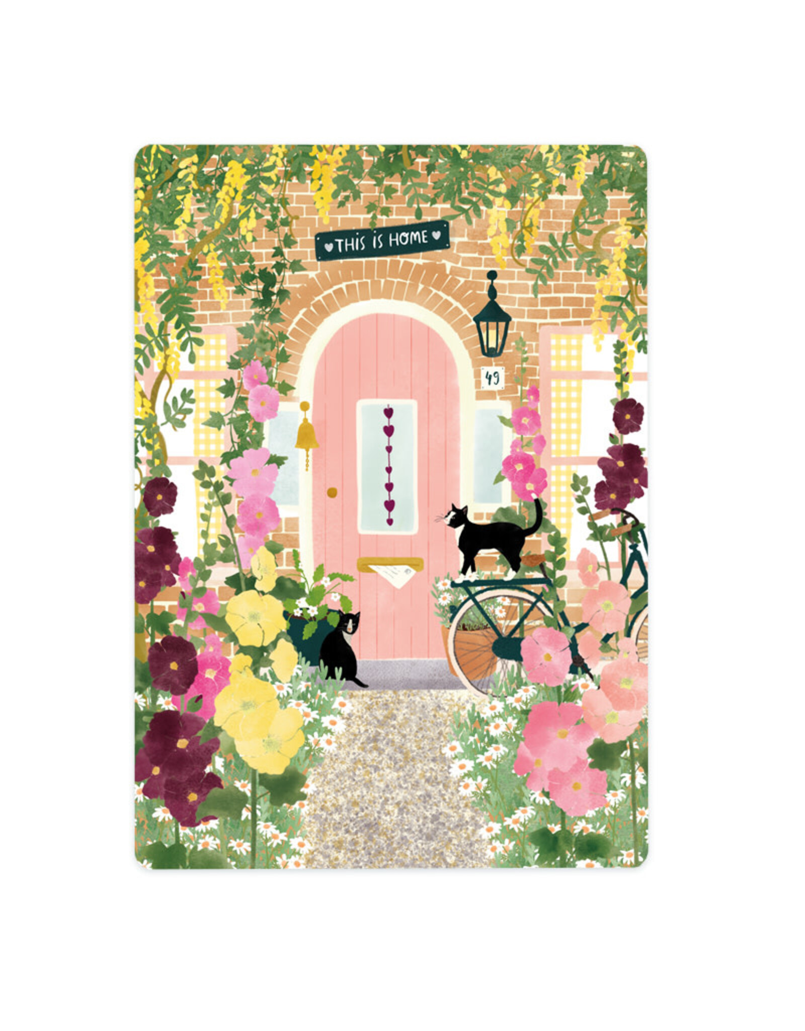 LemonBird Wenskaart - This is home - Postkaart + Envelop