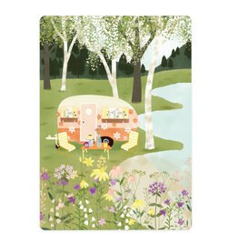 LemonBird Wenskaart - Caravan aan het water - Postkaart + Envelop