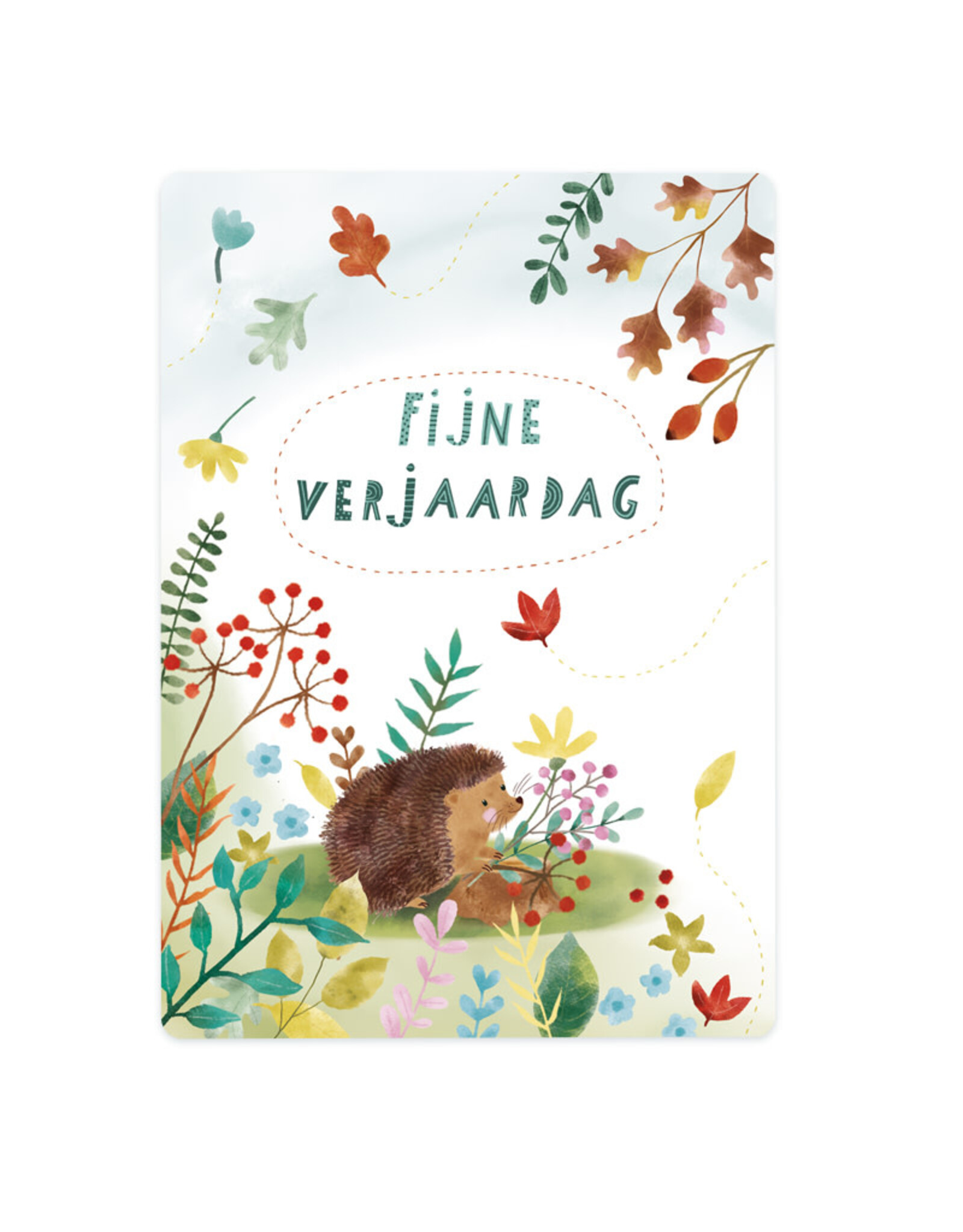 LemonBird Wenskaart - Egel fijne verjaardag - Postkaart + Envelop