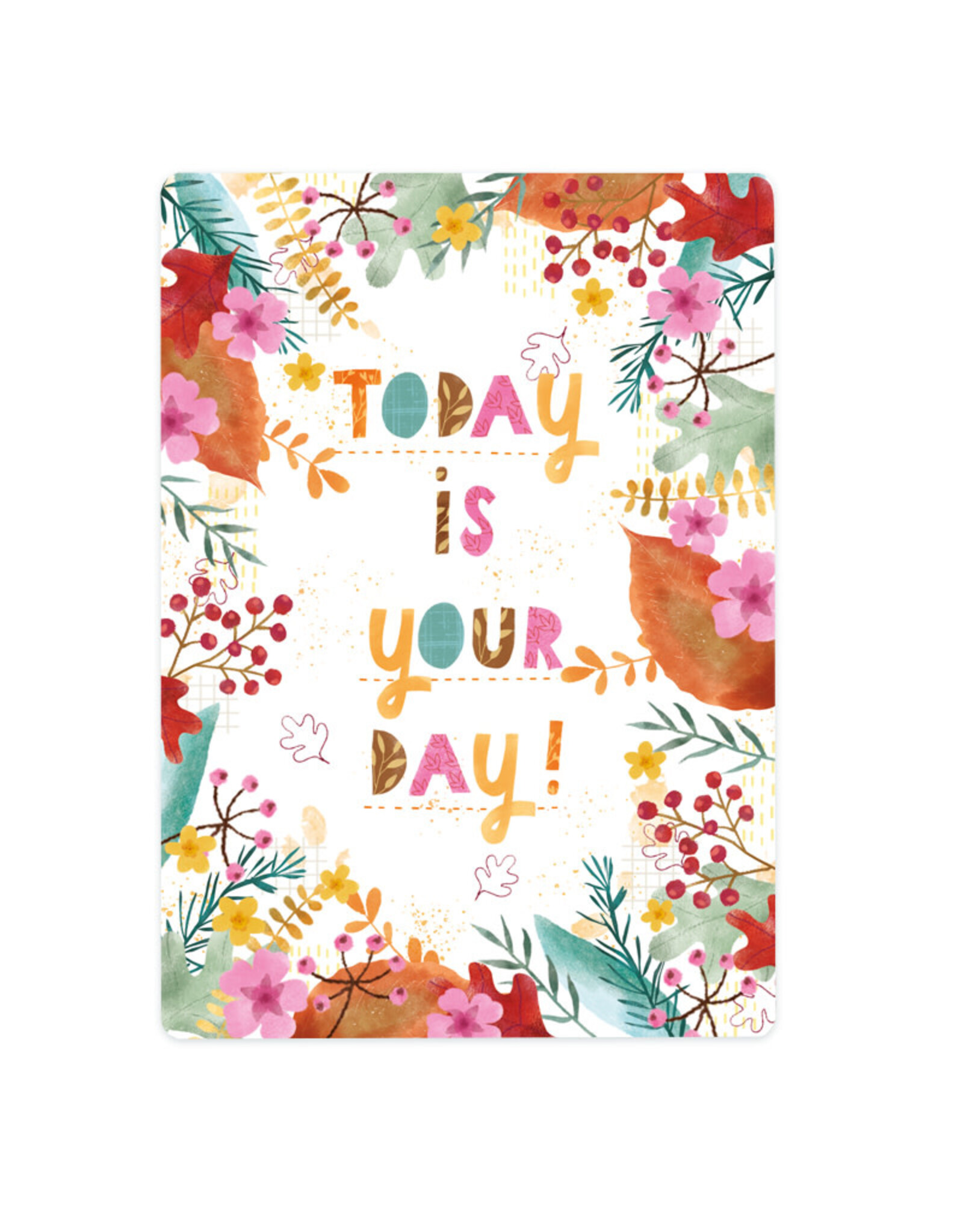 LemonBird Wenskaart - Today is your day - Postkaart + Envelop