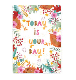 LemonBird Wenskaart - Today is your day - Postkaart + Envelop