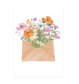 LemonBird Wenskaart - Bloemenpost - Postkaart + Envelop